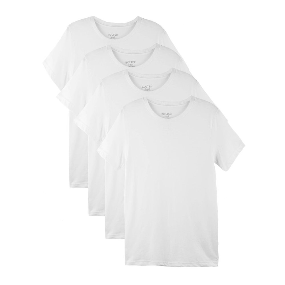 4-Pack Men's 100% Cotton Crewneck T-shirts 3001c C. White New NWB